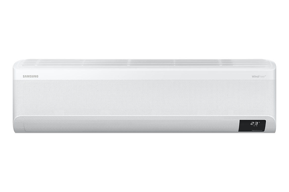 Mặt trước dàn lạnh màu trắng, cánh gió đóng Samsung F-AR24CYHAA-4G
