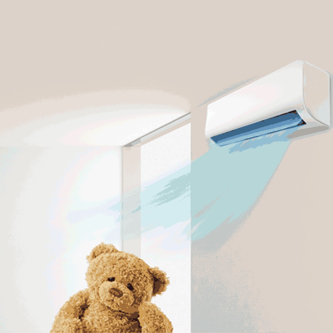 Minh họa điều chỉnh luồng gió với breeze away trên trang máy lạnh Comfee CFS-18VWGF-V