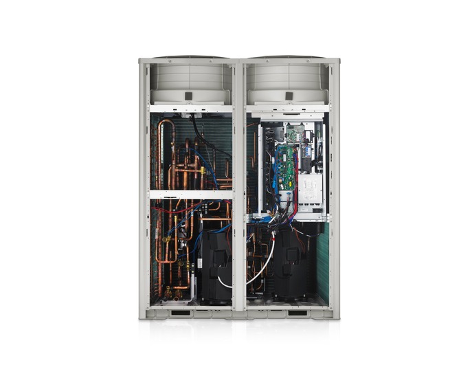 Dàn nóng máy lạnh Samsung VRF DVM S một chiều AM180MXVAGC/TS, cụm máy nén bên trong