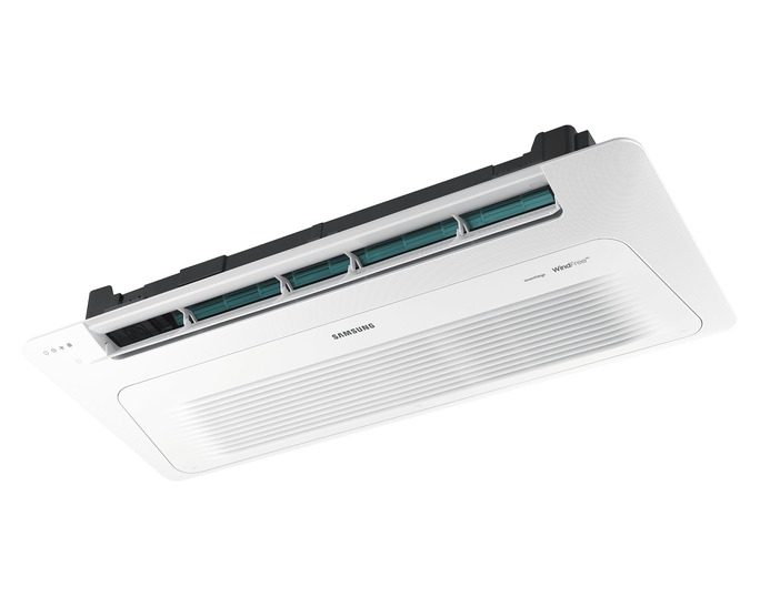 Dàn lạnh Samsung VRF cassette 1 hướng WindFree™ AM022NN1DEH/TS, góc nghiêng khi cửa gió mở