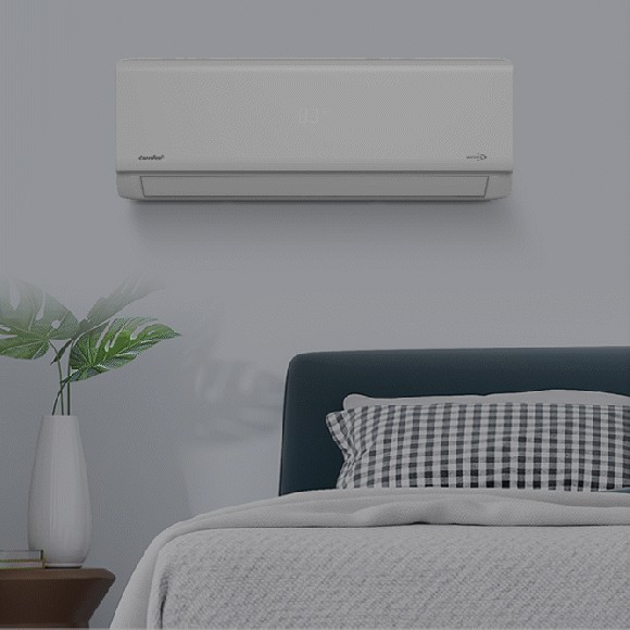 Minh họa hiển thị nhiệt độ và thao tác hằng ngày trên trang máy lạnh Comfee CFS-18VWGF-V