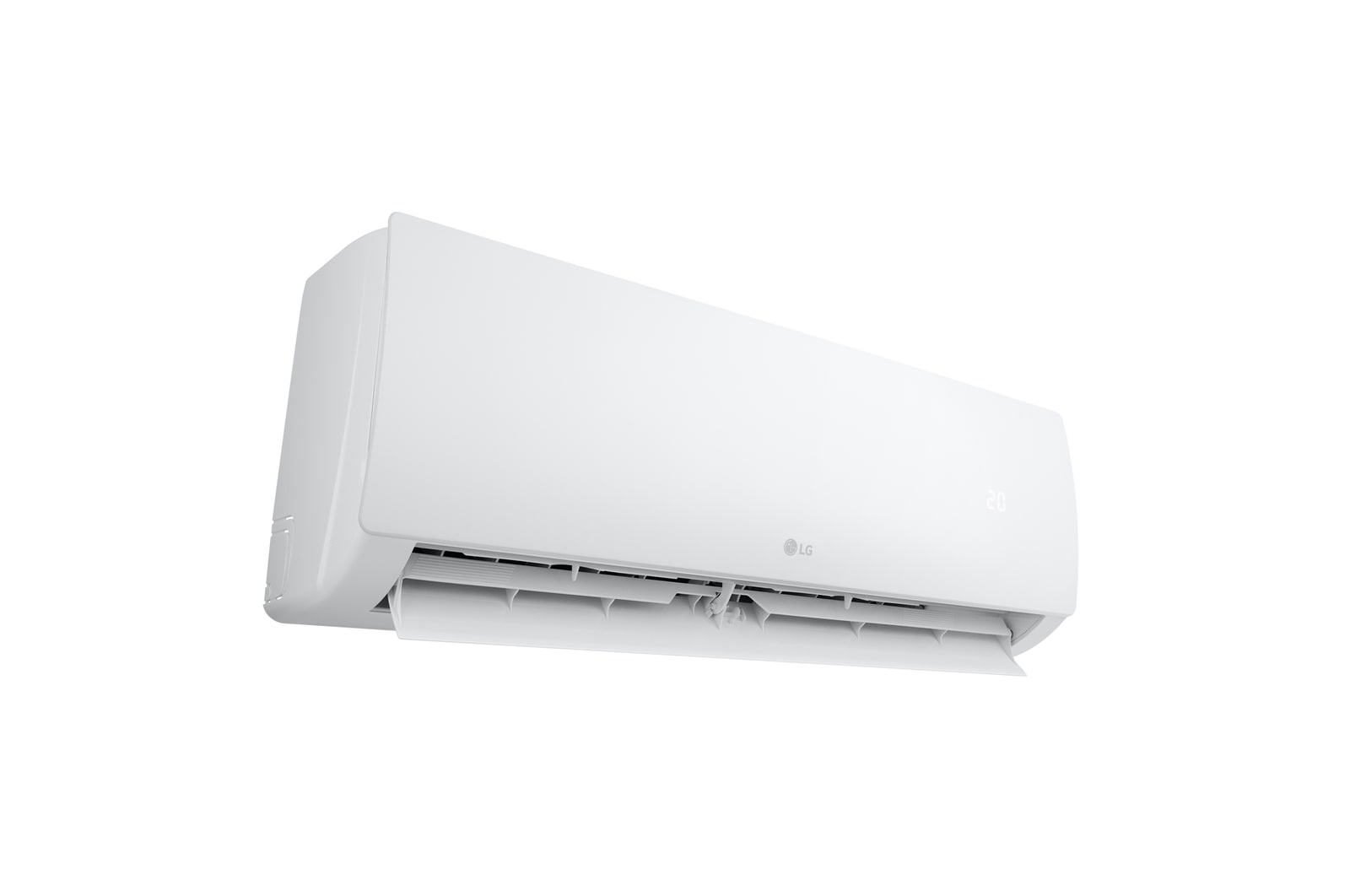 Góc thấp từ bên phải, cửa gió mở của máy lạnh LG IFC12M1