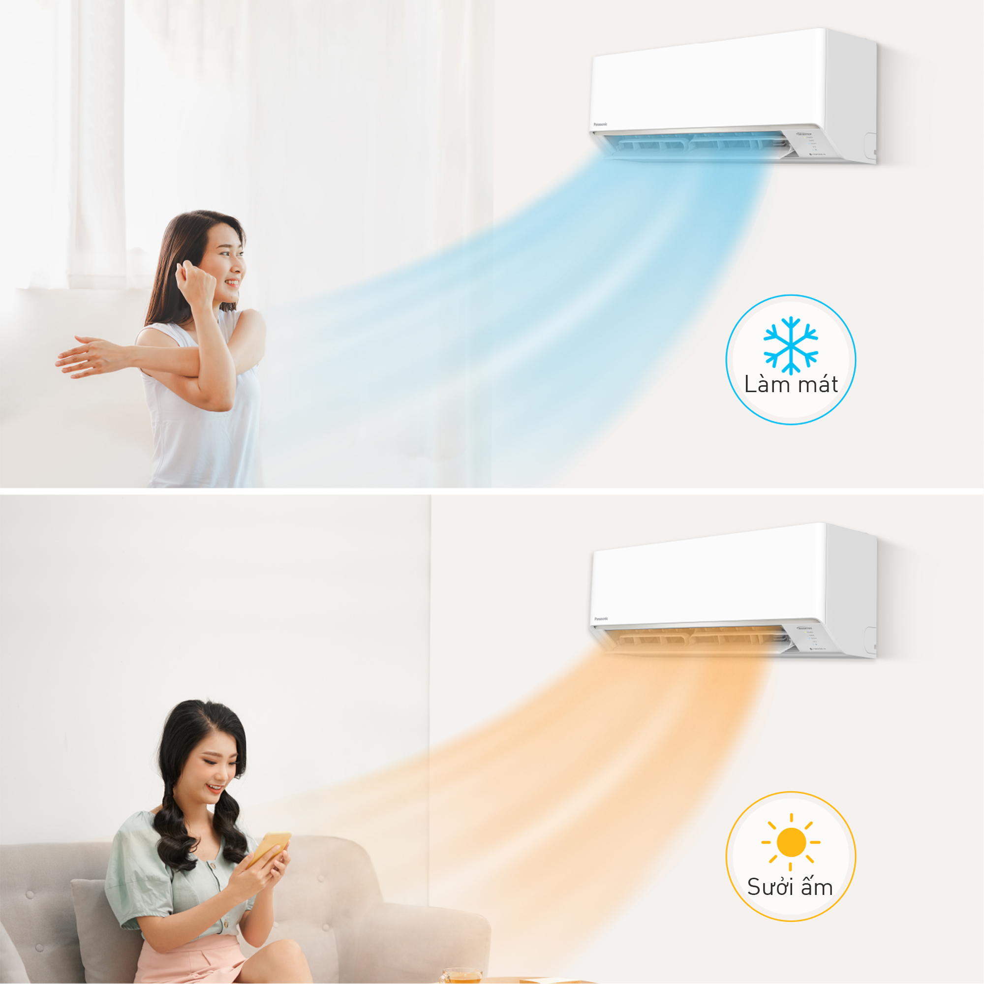 Một máy cho nhu cầu làm mát và sưởi theo mùa trên máy lạnh Panasonic YZ18AKH-8