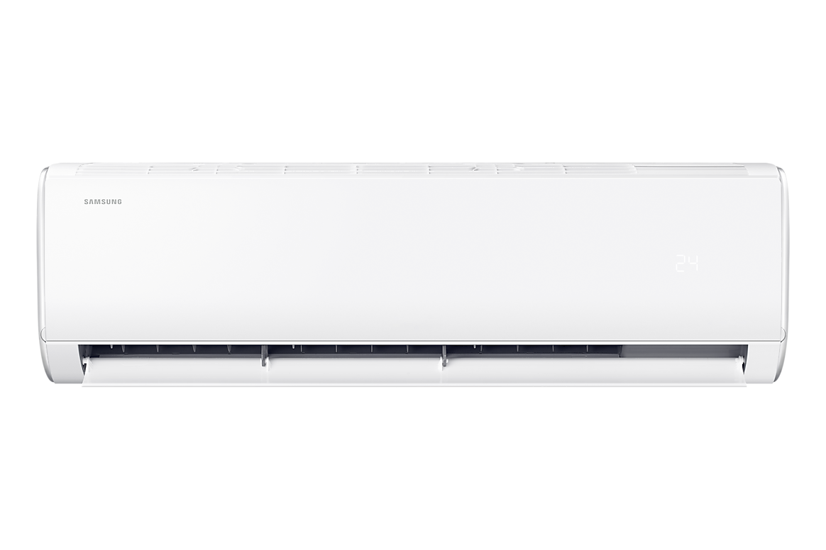 Mặt trước dàn lạnh màu trắng, cánh gió mở Samsung F-AR40H18C1AM